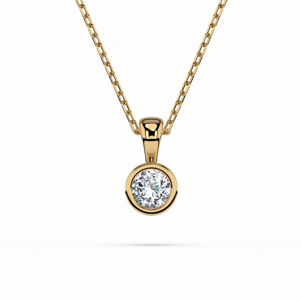 Diamantanhänger in 0,1 Karat, Gelbgold 585 / 14 Karat, mit einer 585ger Goldkette, Gewicht ca. 1,6 g.