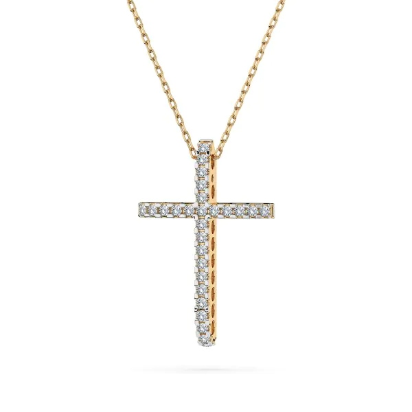 Diamantanhänger in 0,14 Karat, Gelbgold 585 / 14 Karat, mit einer 585ger Goldkette in 45 (42+3) cm lang, Gewicht ca. 2,2 g.