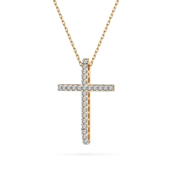 Diamantanhänger in 0,14 Karat, Gelbgold 585 / 14 Karat, mit einer 585ger Goldkette