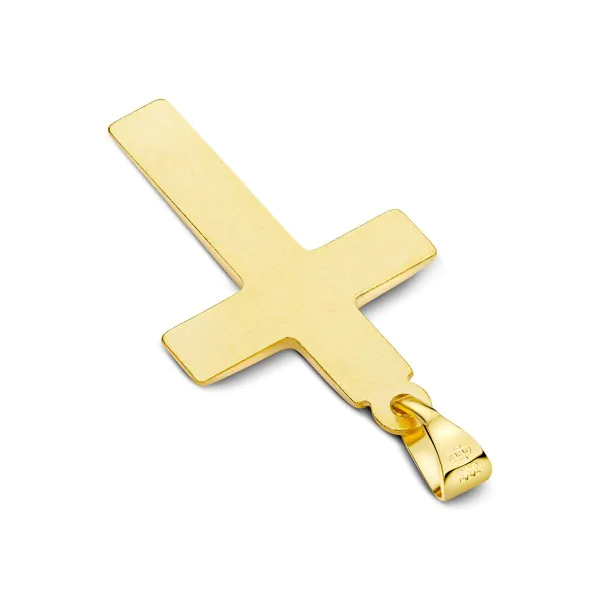 Anhänger Kreuz gesandelt/glanz/diam. , Gelbgold 333 / 8K, Höhe 21 mm, Gewicht ca. 0,65 g