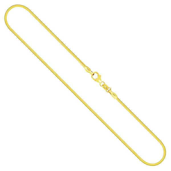 Goldkette als Tondakette in Gelbgold 585 / 14K, 55 cm lang, 1,5 mm breit, Gewicht ca. 12.2 g.