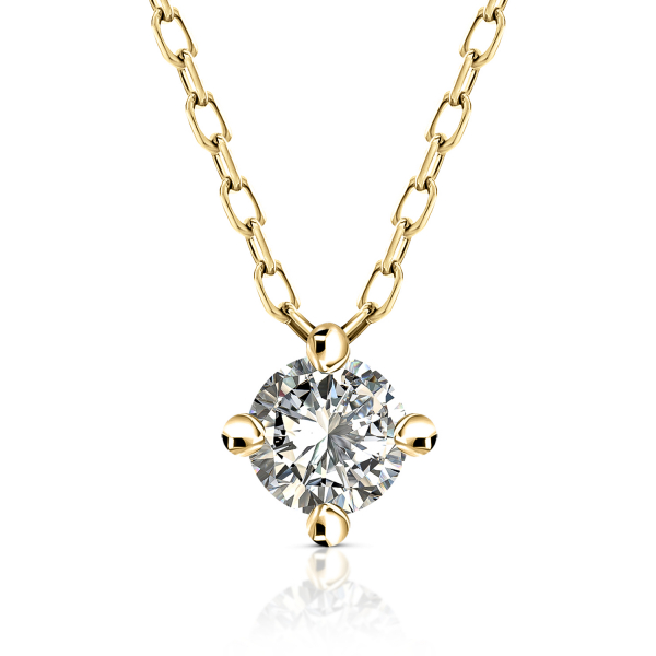 Diamantanhänger in 0,20 Karat, Gelbgold 585 /14 Karat mit einer 585ger Goldkette in 42 cm