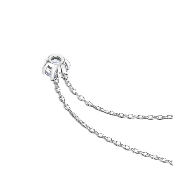 Diamantanhänger in 0,30 Karat mit GIA Zertifikat, Weißgold 750 / 18 Karat, mit einer 750ger Goldkette in 42 cm lang, Gewicht ca. 1,44 g.