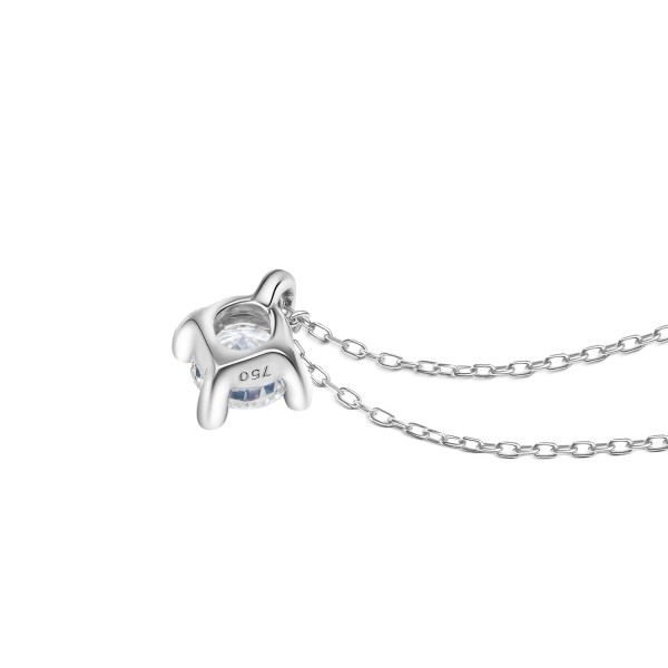 Diamantanhänger in 0,32 Karat mit GIA Zertifikat, Weißgold 750 / 18 Karat, mit einer 750ger Goldkette in 42 cm lang, Gewicht ca. 1,57 g.