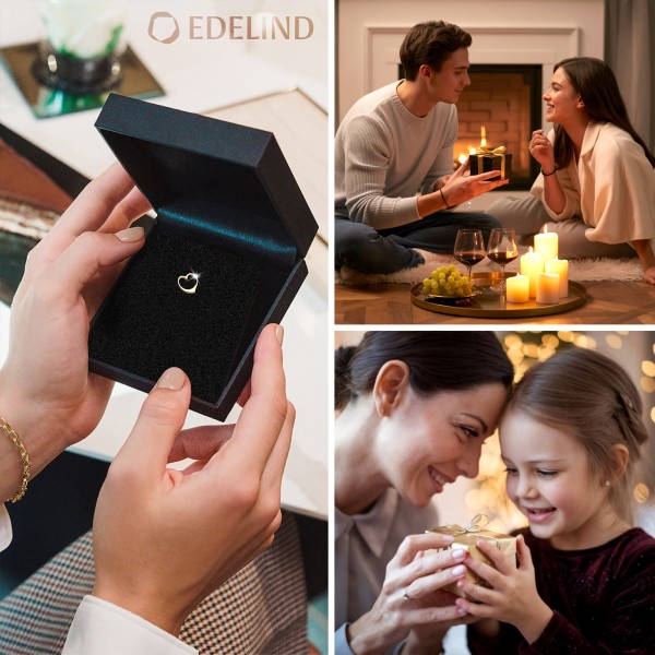 Anhänger Gravurplatte herzform seidenmatt , Gelbgold 585 / 14K, Höhe 13 mm, Gewicht ca. 1,14 g