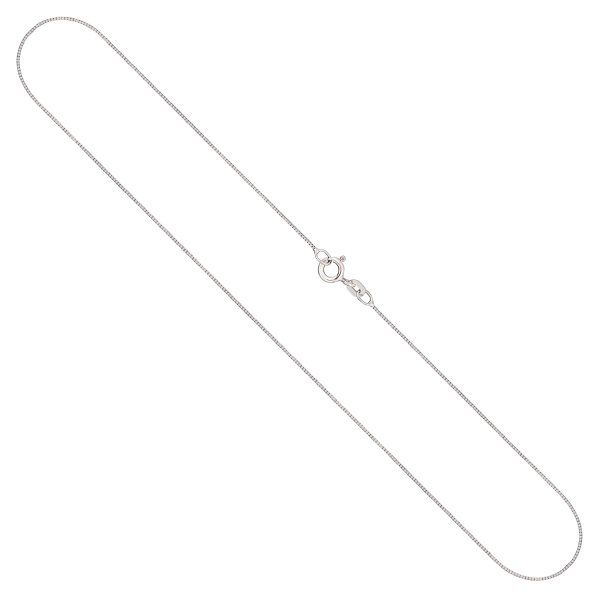 Goldkette als Venezianerkette in Weißgold 585 / 14K, 42 cm lang, 0,6 mm breit, Gewicht ca. 1.2 g.