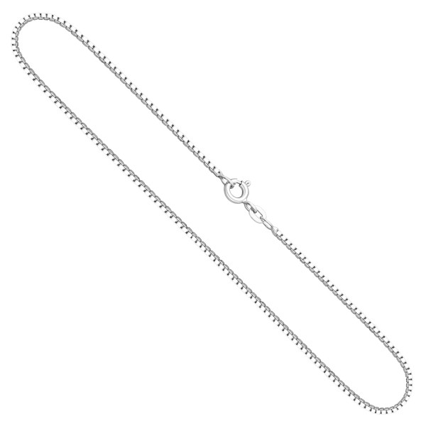 Goldkette als Venezianerkette in Weißgold 585 / 14K, 40 cm lang, 1,4 mm breit, Gewicht ca. 6.1 g.