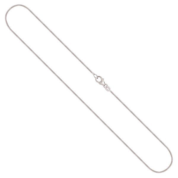 Goldkette als Schlangenkette in Weißgold 585 / 14K, 50 cm lang, 1,1 mm breit, Gewicht ca. 6.1 g.