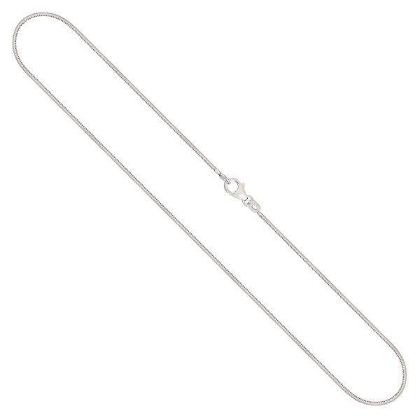 Goldkette als Schlangenkette diamantiert Weißgold 585 / 14K, 40 cm lang, 1,2 mm breit, Gewicht ca. 6.2 g.