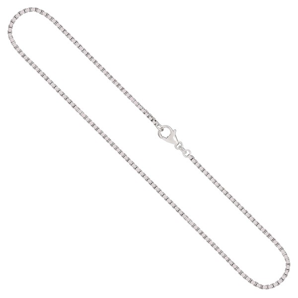 Goldkette als Venezianerkette in Weißgold 585 / 14K, 45 cm lang, 1,8 mm breit, Gewicht ca. 11.5 g.