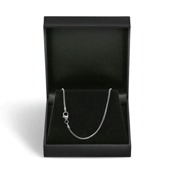Goldkette als Bingokette in Weißgold 585 / 14K, 45 cm lang, 1,3 mm breit, Gewicht ca. 4.8 g.