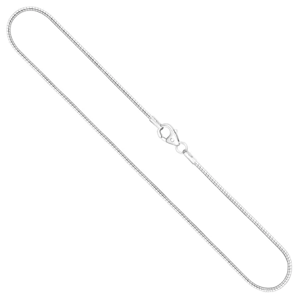Goldkette als Tondakette in Weißgold 333 / 8K, 40 cm lang, 1,2 mm breit, Gewicht ca. 4.6 g.