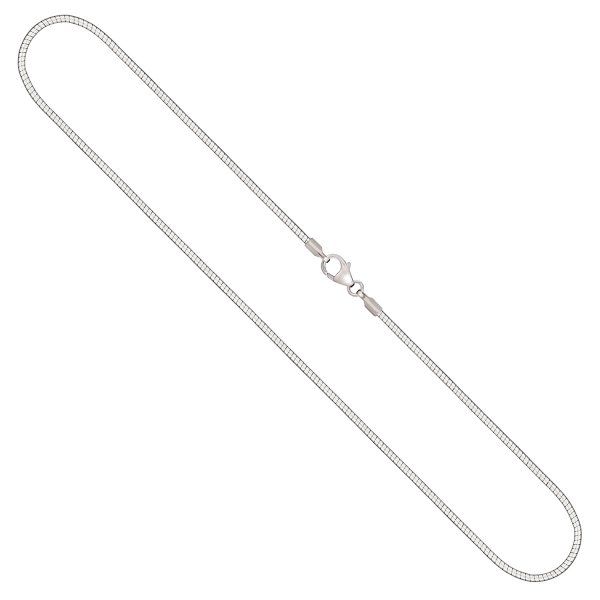 Goldkette als Tondakette in Weißgold 585 / 14K, 45 cm lang, 1,5 mm breit, Gewicht ca. 10 g.