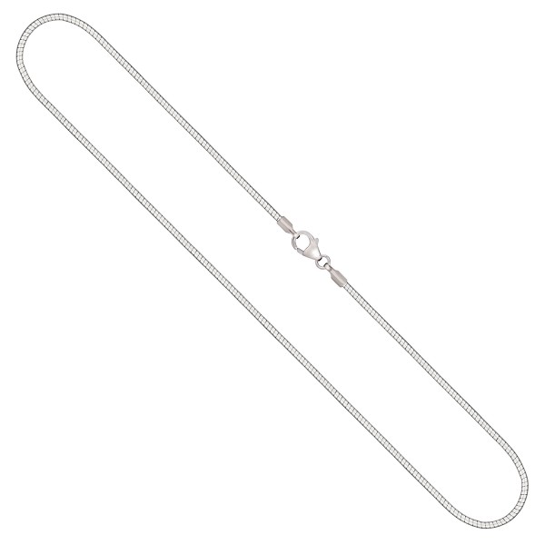 Goldkette als Tondakette in Weißgold 333 / 8K, 90 cm lang, 1,5 mm breit, Gewicht ca. 16.2 g.