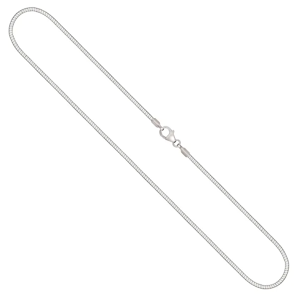 Goldkette als Tondakette in Weißgold 585 / 14K, 55 cm lang, 1,5 mm breit, Gewicht ca. 12.2 g.