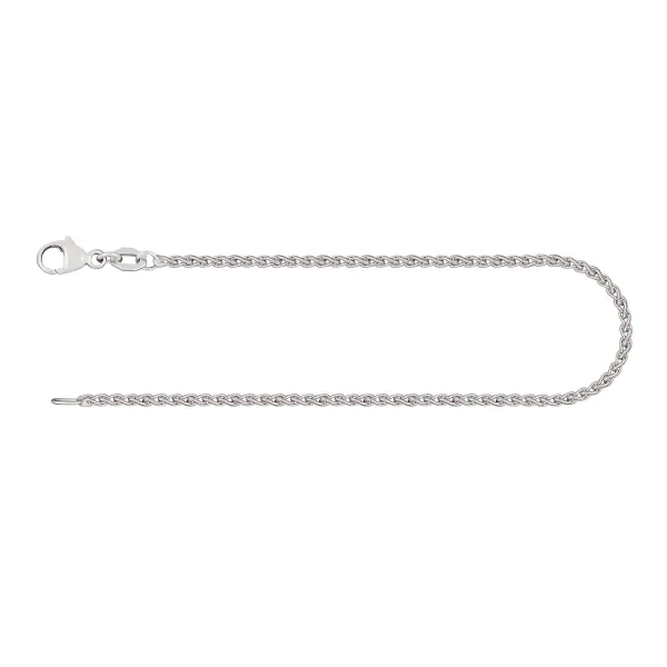 Armband Zopfkette Weißgold
