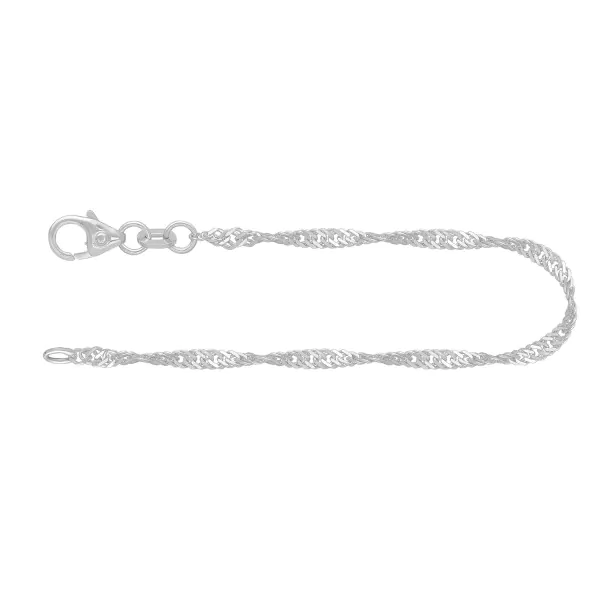 Armband Singapurkette Weißgold