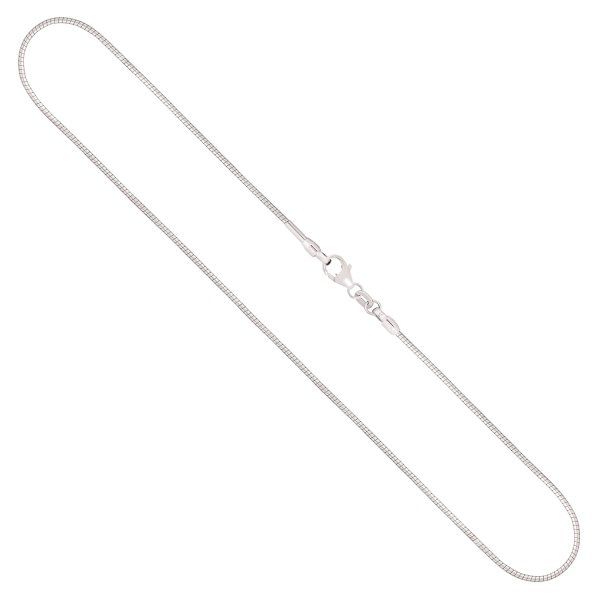 EDELIND Goldkette als Tondakette in Weißgold 333 / 8K, 42 cm lang, 1,2 mm breit, Gewicht ca. 5 g.