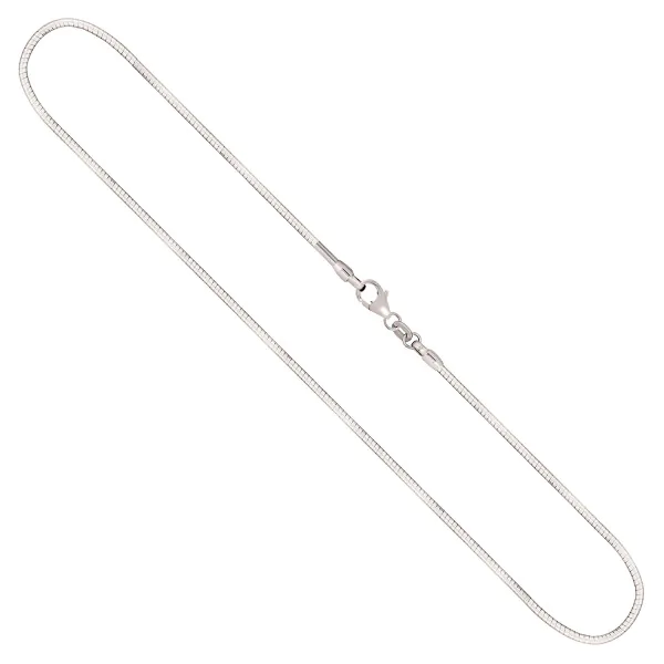 Goldkette als Tondakette in Weißgold 585 / 14K, 95 cm lang, 1,5 mm breit, Gewicht ca. 21.1 g.