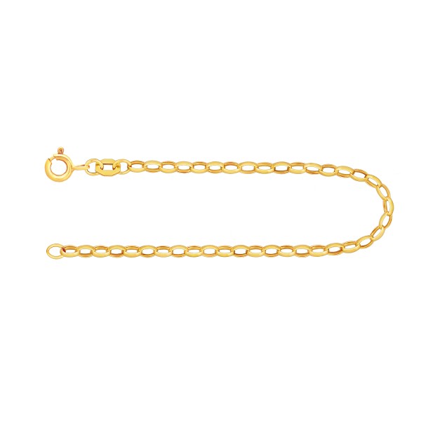 Armband als Erbskette in Gelbgold 585 / 14 K, 21,5 cm lang, 2,5mm breit, Gewicht ca. 3.8 g.