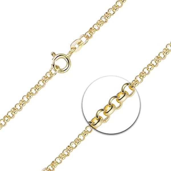 Armband als Erbskette in Gelbgold 585 / 14K, 17.5 cm lang, 2,5 mm breit, Gewicht ca. 3.1 g.
