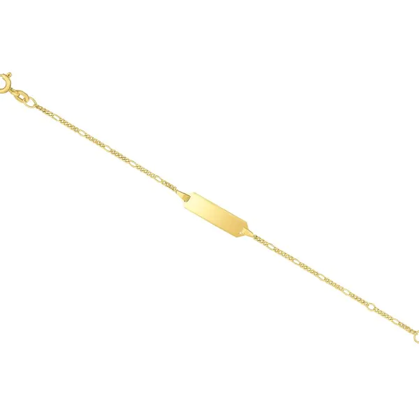 Armband als Figarokette diamantiert in Gelbgold 375 / 9K, 14 cm lang, 1,9 mm breit, Gewicht ca. 1.6 g.