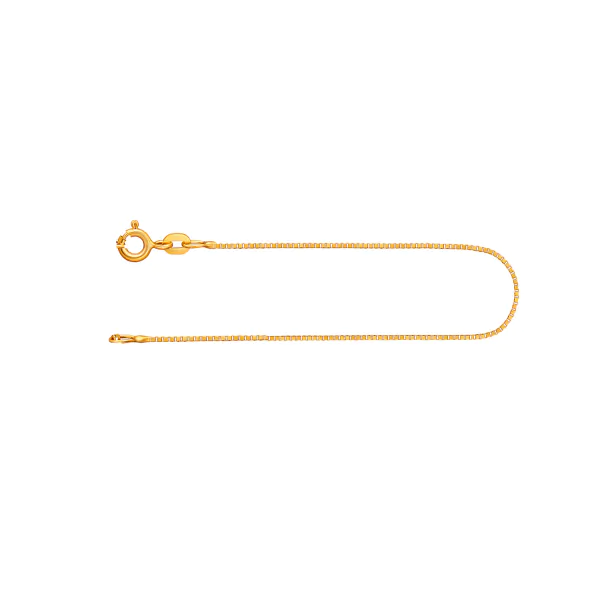 Armband als Venezianerkette in Gelbgold 585 / 14 Karat, 18.5 cm lang, 0.8 mm breit, Gewicht ca. 1 g.