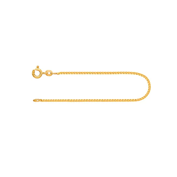 Armband als Venezianerkette in Gelbgold 585 / 14 K, 21,5 cm lang, 1,2mm breit, Gewicht ca. 2.3 g.