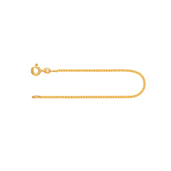 Armband als Venezianerkette in Gelbgold 585 / 14 K, 21 cm lang, 1,2mm breit, Gewicht ca. 2.2 g.