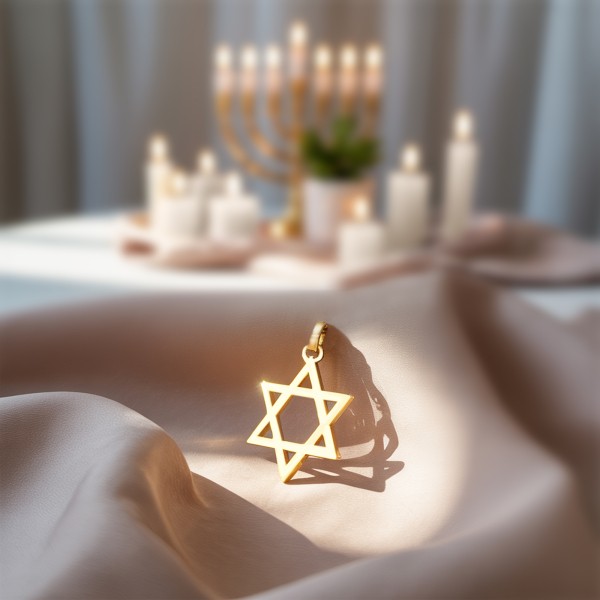 Anhänger Davidstern, Gelbgold 585 / 14K, Höhe 16 mm, Gewicht ca. 0,87 g