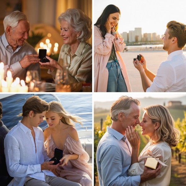 0,10 Karat Diamant Verlobungsring, Rotgold 750 / 18K, Breite 2 mm, Weite 54 mm, Gewicht ca. 1.97 g.