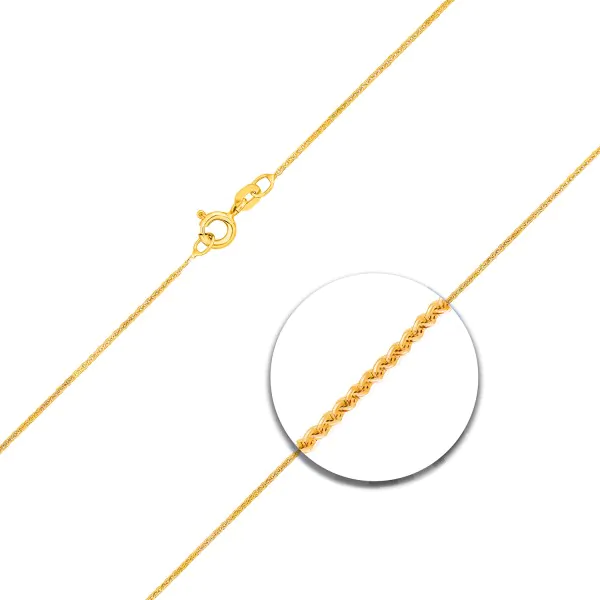Goldkette als Ankerkette flach in Gelbgold 375 / 9 Karat, 75 cm lang, 1.2 mm breit, Gewicht ca. 2.7 g.