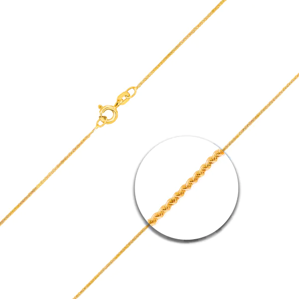 Goldkette als Ankerkette flach in Gelbgold 333 / 8 Karat, 60 cm lang, 1.2 mm breit, Gewicht ca. 1,6 g.