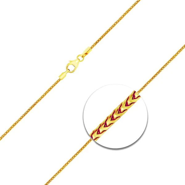 Goldkette als Bingokette in Gelbgold 585 / 14K, 36 cm lang, 1,3 mm breit, Gewicht ca. 3.5 g.
