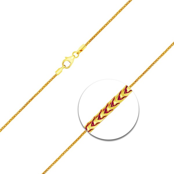 Goldkette als Bingokette in Gelbgold 750 / 18K, 45 cm lang, 1,3 mm breit, Gewicht ca. 5.7 g.
