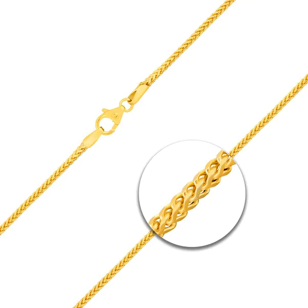Goldkette als Bingokette in Gelbgold 585 / 14K, 70 cm lang, 1,8 mm breit, Gewicht ca. 13.6 g.
