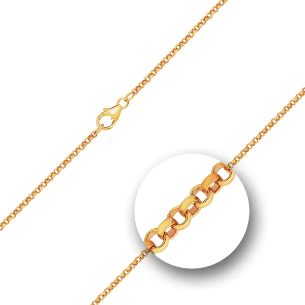 Goldkette als Erbskette in Gelbgold 750 / 18 Karat, 45 cm lang, 2 mm breit, Gewicht ca. 6,7 g.