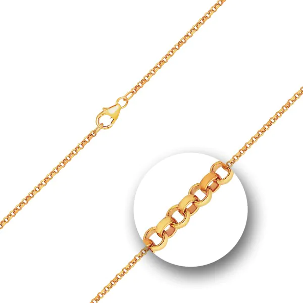 Goldkette als Erbskette in Gelbgold 750 / 18K, 36 cm lang, 2 mm breit, Gewicht ca. 5.4 g.