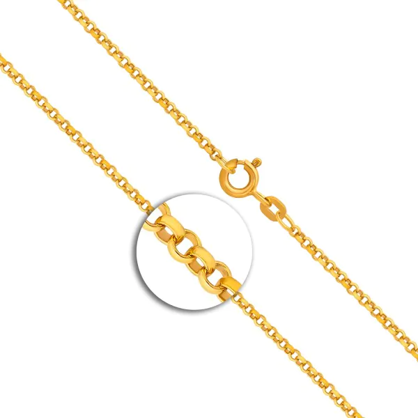 Goldkette als Erbskette in Gelbgold 375 / 9K, 90 cm lang, 2 mm breit, Gewicht ca. 8.4 g.
