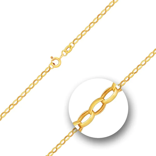 Goldkette als Erbskette in Gelbgold 585 / 14K, 70 cm lang, 2,5 mm breit, Gewicht ca. 13.2 g.