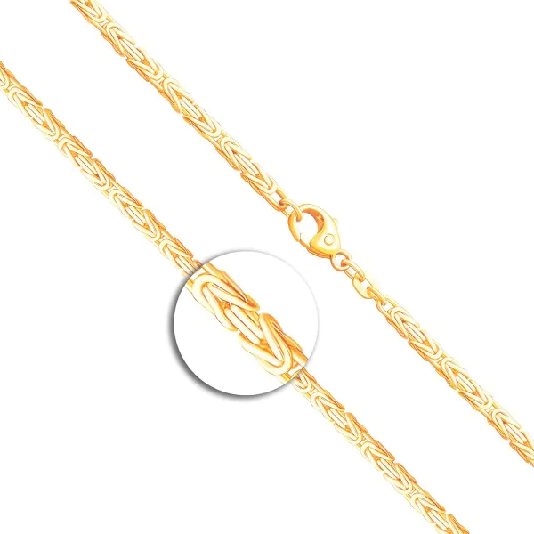 Goldkette als Königskette in Gelbgold 585 / 14K, 60 cm lang, 2,3 mm breit, Gewicht ca. 26 g.