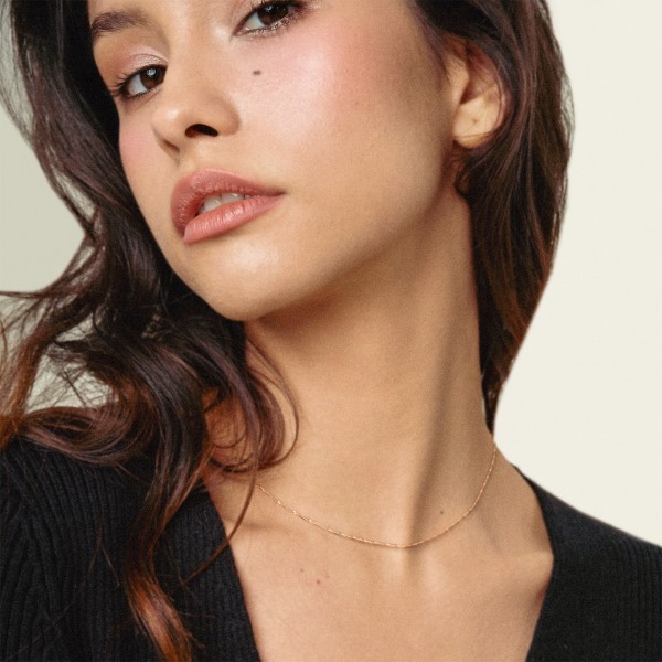 Goldkette als Singapurkette in Gelbgold 375 / 9K, 42 cm lang, 1,4 mm breit, Gewicht ca. 1.5 g.