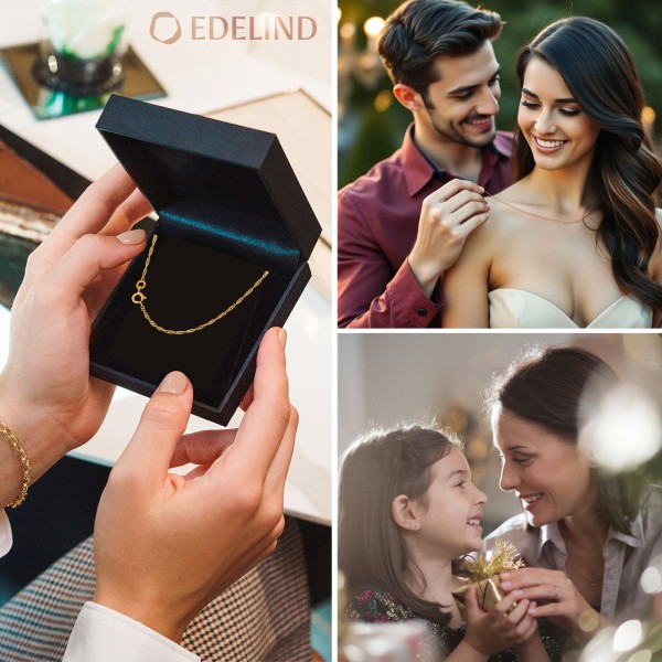 Goldkette als Singapurkette in Gelbgold 750 / 18 Karat, 55 cm lang, 1.4 mm breit, Gewicht ca. 2.4 g.