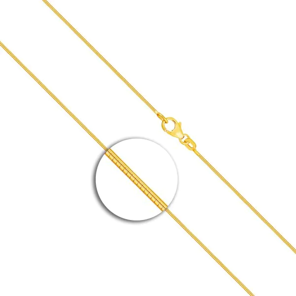 Goldkette als Tondakette in Gelbgold 750 / 18K, 40 cm lang, 0,8 mm breit, Gewicht ca. 3.4 g.