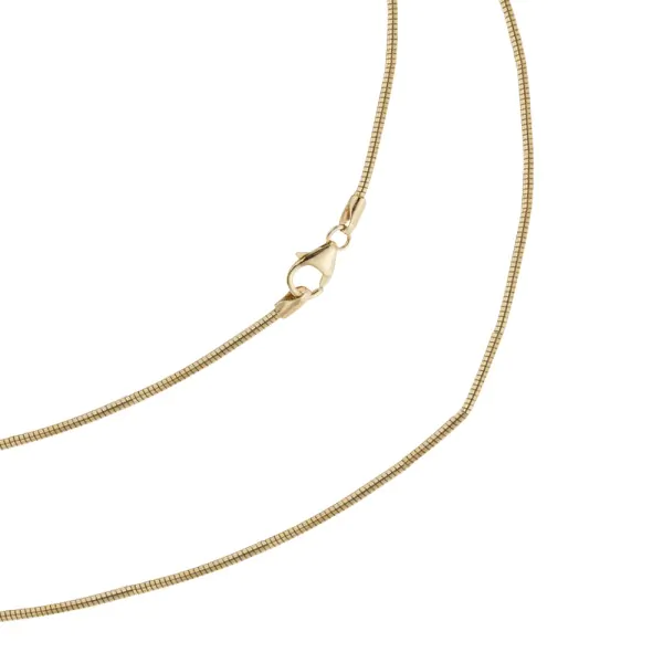 Goldkette als Tondakette in Gelbgold 585 / 14K, 80 cm lang, 1,8 mm breit, Gewicht ca. 14.8 g.