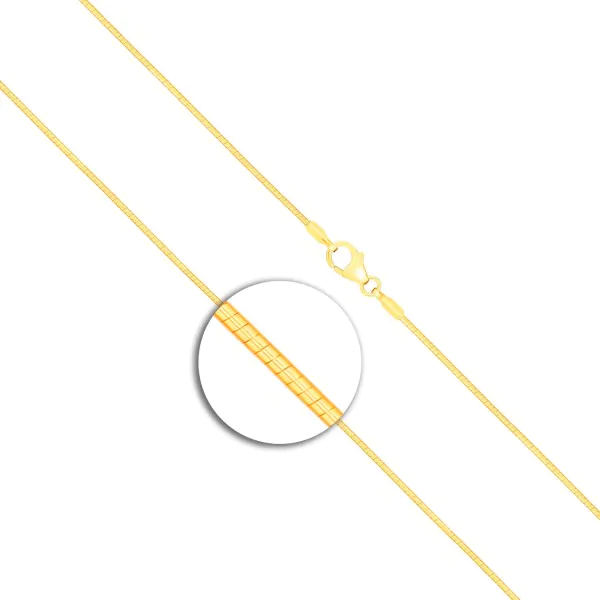 Goldkette als Tondakette in Gelbgold 585 / 14K, 80 cm lang, 1 mm breit, Gewicht ca. 6.9 g.