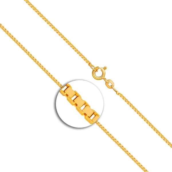 Armband als Venezianerkette in Gelbgold 585 / 14K, 19 cm lang, 1.2 mm breit, Gewicht ca. 2 g.
