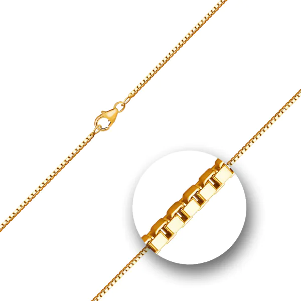 Goldkette als Venezianerkette in Gelbgold 750 / 18K, 65 cm lang, 1,4 mm breit, Gewicht ca. 11.6 g.
