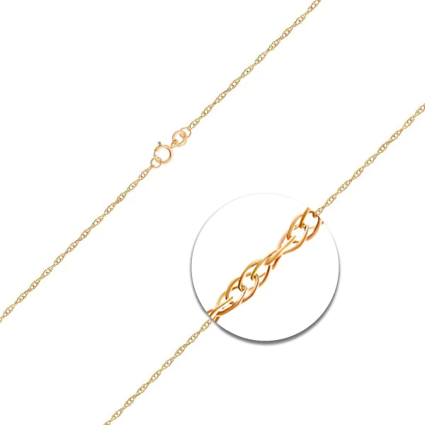 Goldkette als Doppelankerkette in Gelbgold 375 / 9K, 45 cm lang, 1 mm breit, Gewicht ca. 0.7 g.