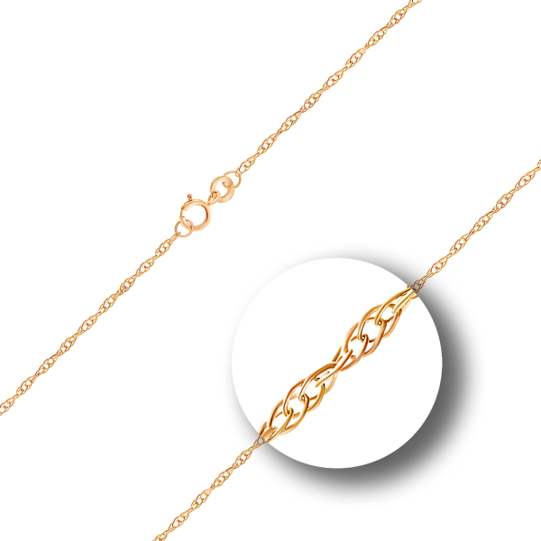 Goldkette als Doppelankerkette in Gelbgold 375 / 9K, 45 cm lang, 1,4 mm breit, Gewicht ca. 1.8 g.